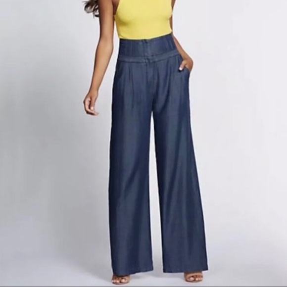 New York & Company Denim - NEW YORK $ Co Sz 12T Wide-Leg Palazzo Pants